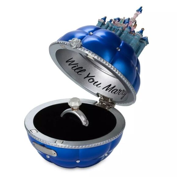 Disney Sleeping Beauty Castle Engagement Ring Holder Ornament - Picture 2 of 16